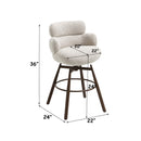 Jena Beige/Walnut Counter Height Chair w/Swivel - Ornate Home