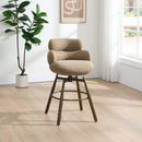 Jena Taupe/Bronze Counter Height Chair w/Swivel - Ornate Home