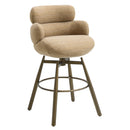 Jena Taupe/Bronze Counter Height Chair w/Swivel - Ornate Home