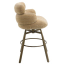 Jena Taupe/Bronze Counter Height Chair w/Swivel - Ornate Home