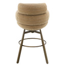Jena Taupe/Bronze Counter Height Chair w/Swivel - Ornate Home