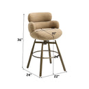 Jena Taupe/Bronze Counter Height Chair w/Swivel - Ornate Home