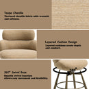 Jena Taupe/Bronze Counter Height Chair w/Swivel - Ornate Home