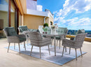 Jenneva Night Green/Gray 7PC Patio Dining Set - Ornate Home