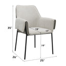 Jirina Beige Arm Chair (Set of 2) - Ornate Home