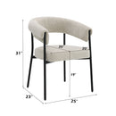 Jirina Beige/Black Arm Chair (Set of 2) - Ornate Home