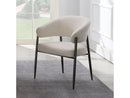Jirina Beige/Black Arm Chair (Set of 2) - Ornate Home