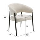 Jirina Beige/Black Arm Chair (Set of 2) - Ornate Home