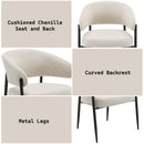 Jirina Beige/Black Arm Chair (Set of 2) - Ornate Home