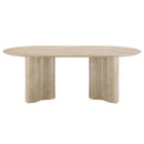 Jirina Travertine Dining Table - Ornate Home