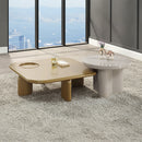 Joane Light Gray High Gloss End Table - Ornate Home