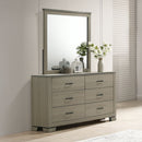 Joanna Weathered Gray Mirror - Ornate Home