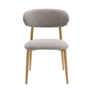 Kacey Gray Boucle & Natural Side Chair (Set of 2) - Ornate Home