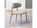 Kacey Gray Boucle & Natural Side Chair (Set of 2) - Ornate Home