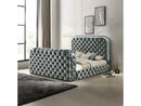Kana Gray Eastern King Bed w/LED, Fireplace & TV Stand - Ornate Home