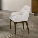 Kasha Chenille/Vintage Oak Arm Chair (Set of 2) - Ornate Home