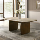 Kasha Natural Marble/Vintage Oak Dining Table - Ornate Home