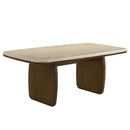 Kasha Natural Marble/Vintage Oak Dining Table - Ornate Home