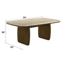 Kasha Natural Marble/Vintage Oak Dining Table - Ornate Home