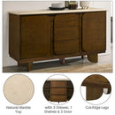 Kasha Natural Marble/Vintage Oak Server - Ornate Home