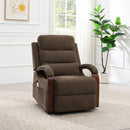 Kayla Chocolate Power Recliner w/Lift & Heating & Massage - Ornate Home
