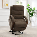 Kayla Chocolate Power Recliner w/Lift & Heating & Massage - Ornate Home