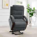 Kayla Gray Power Recliner w/Lift & Heating & Massage - Ornate Home