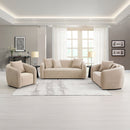 Keith Beige Chenille Loveseat w/2 Pillows - Ornate Home