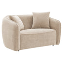Keith Beige Chenille Loveseat w/2 Pillows - Ornate Home