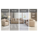 Keith Beige Chenille Sofa w/3 Pillows - Ornate Home