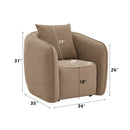 Keith Brown Chenille Chair w/Pillow - Ornate Home