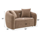 Keith Brown Chenille Loveseat w/2 Pillows - Ornate Home