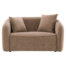 Keith Brown Chenille Loveseat w/2 Pillows - Ornate Home