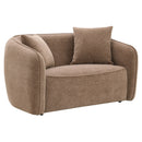 Keith Brown Chenille Loveseat w/2 Pillows - Ornate Home