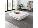 Khaim White High Gloss Coffee Table - Ornate Home