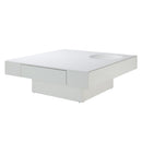 Khaim White High Gloss Coffee Table - Ornate Home
