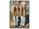 Kicker Boots Hand-painted Canvas in Frame Wall Art - Ornate Home