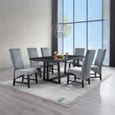 Kini Gray Corduroy & Black Side Chair (Set of 2) - Ornate Home