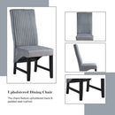 Kini Gray Corduroy & Black Side Chair (Set of 2) - Ornate Home