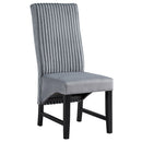 Kini Gray Corduroy & Black Side Chair (Set of 2) - Ornate Home