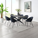 Klaus Navy/Black Side Chair (Set of 2) - Ornate Home
