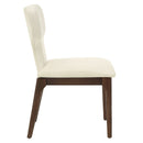 Koen Beige/Brown Oak Upholstered Side Chair (Set of 2) - Ornate Home