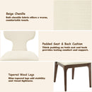 Koen Beige/Brown Oak Upholstered Side Chair (Set of 2) - Ornate Home