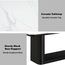 Koen Black Dining Table w/Ceramic Top - Ornate Home