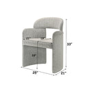 Kyree Chenille/Walnut Arm Chair (Set of 2) - Ornate Home