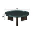 Lakita Blackish Green High Gloss/Smoked Oak Coffee Table - Ornate Home
