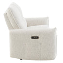 Lalisa Cream Power Motion Loveseat - Ornate Home