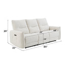 Lalisa Cream Power Motion Sofa - Ornate Home