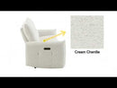 Lalisa Cream Power Motion Sofa - Ornate Home