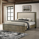 Lance Beige/Distressed Oak Eastern King Bed - Ornate Home